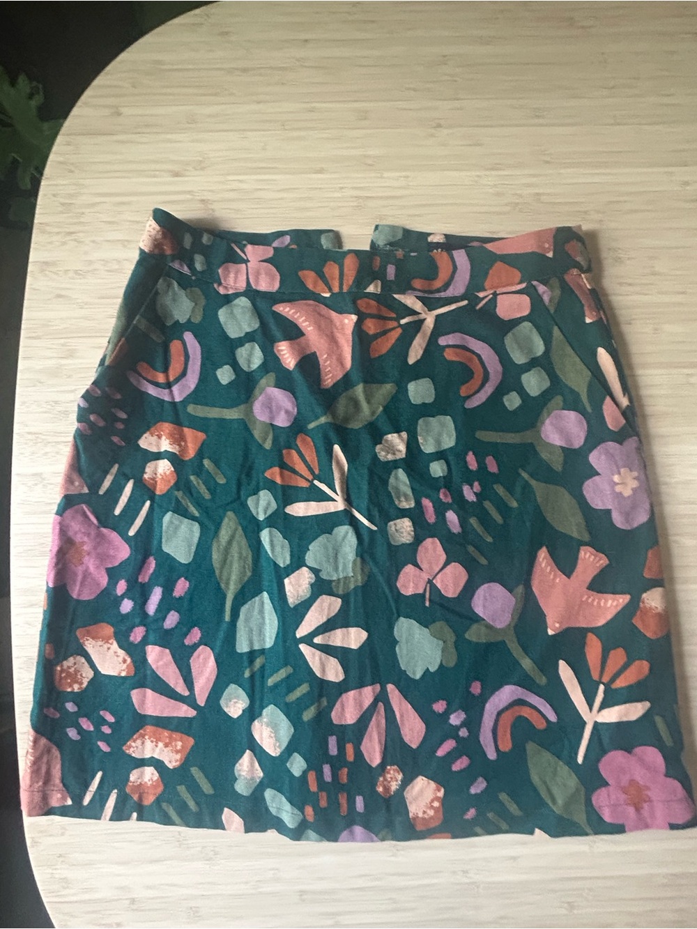 Princess Highway Teal Mini Skirt with Multicolor Floral Print